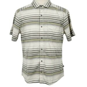 KUHL Mens Large Stripe Short Sleeve Button Down Shirt Mountain Crest - CJ
